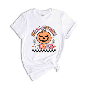 Pumpkin Shirt, Halloween Vibes Shirt, Retro Halloween Shirt, Halloween Gift, Spooky Season Shirt, Halloween Party Shirt, Cute Halloween Tee