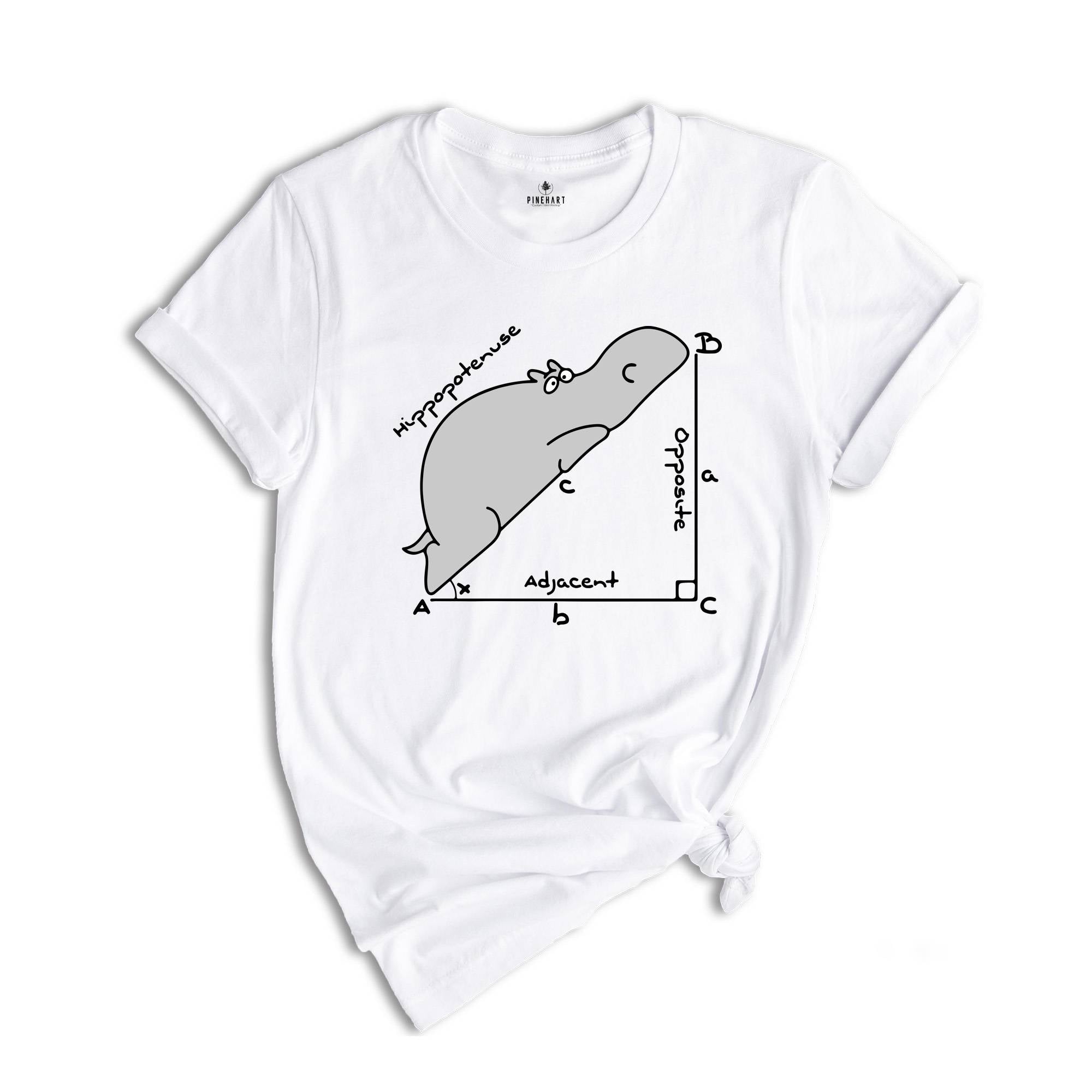 Funny Hippopotenuse Shirt, Geometry Teacher Gift, Funny Math T-Shirt, Teacher Shirt, Math Teacher Shirt, Hippopotamus Tee