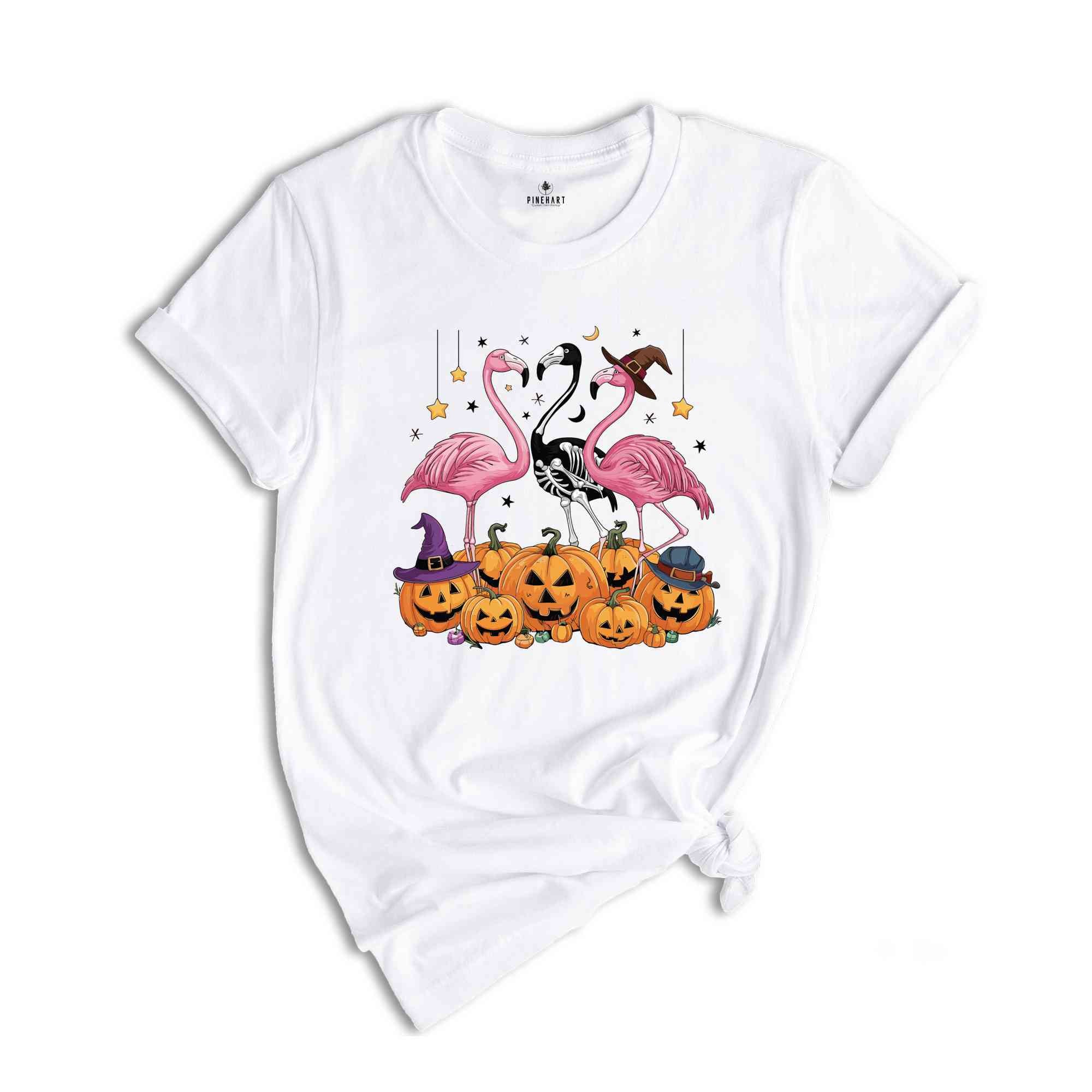 Halloween Flamingo shirt, Halloween Shirt, Happy Halloween, Retro Spooky Season, Pumpkin Patch Shirt, Flamingo Halloween T-shirts