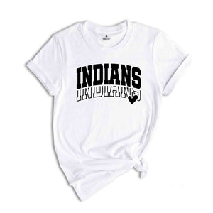 Indians Mascot Tee, Team Mascot Shirt, Indians Mascot Shirt, Indians Spirit Shirt, Game Day Shirt, School Spirit Apparel, Sports Shirt