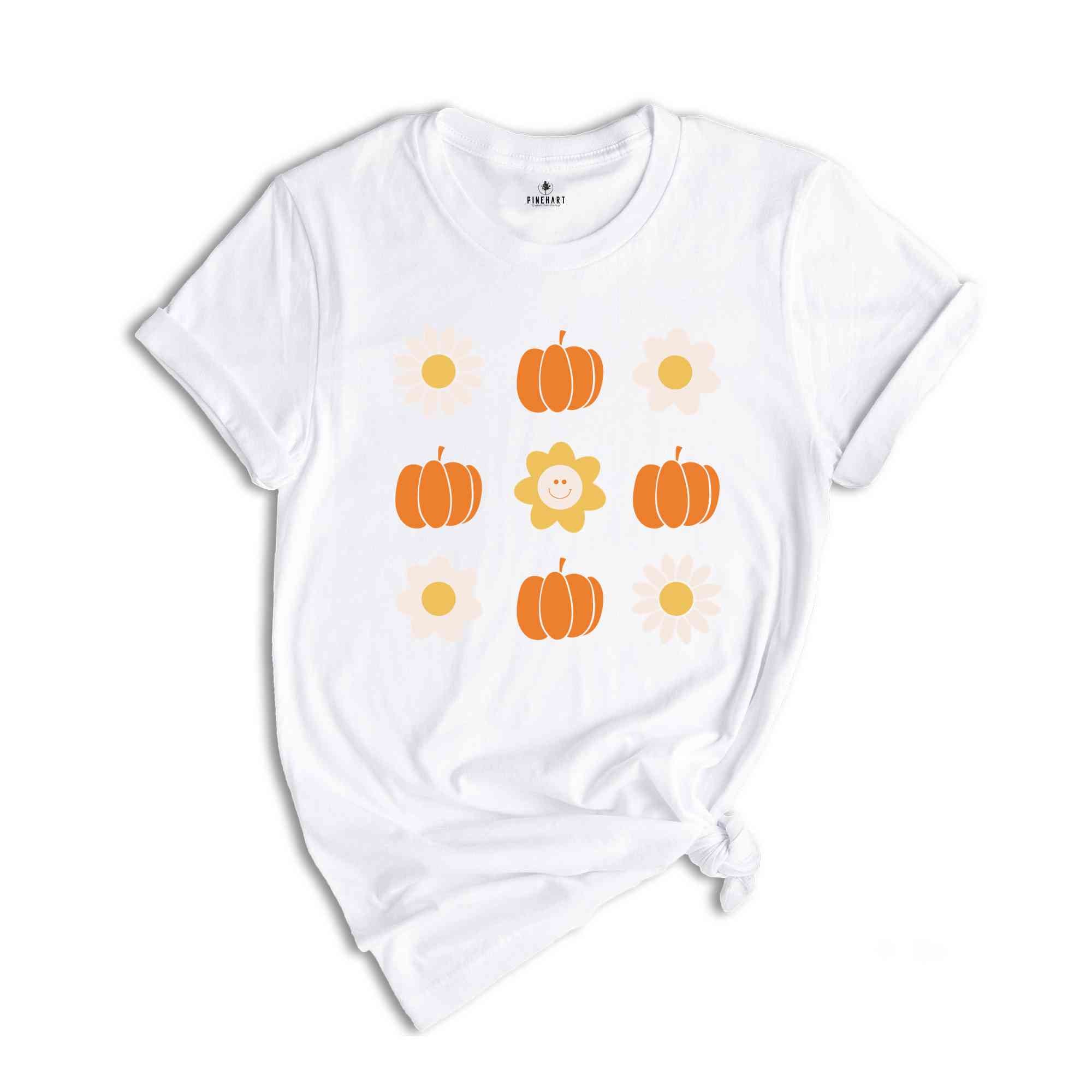 Fall Pumpkin Sunflower T-Shirt, Thanksgiving Shirt, Fal Shirt, Autumn Shirt, Pumpkin Lover Shirt, Floral T-Shirt