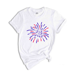 Firework USA Shirt, 4th Of July Shirt, Independence Day Shirt, Gift For American, Red White Blue Shirt, Patriotic Shirt, American Tee