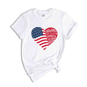 American Heart 4th Of July Shirt, 4th Of July Flag T-Shirt,Freedom TShirt,Independence Shirt, American Flag Heart Shirt