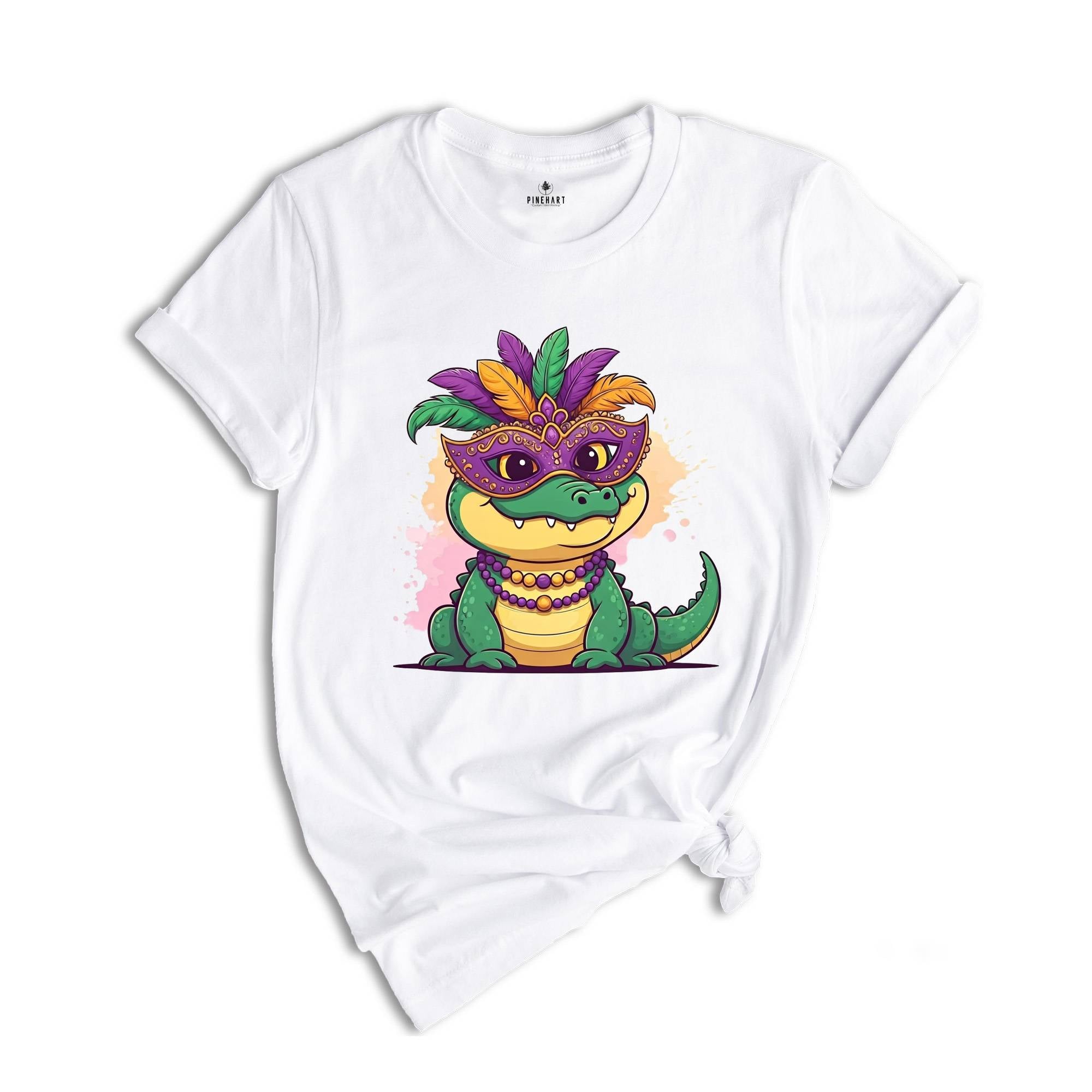 Mardi Gras Crocodile Shirt, Mardi Gras Tshirt, Mardi Gras Alligator Shirt, Fat Tuesday Tee, Mardi Gras Carnival Shirt, Mardi Gras Lover Tee