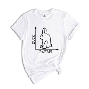 Rabbit Duck Shirt, Funny Rabbit Shirt, Animal Lover Shirt, Optical Art Shirt, Quirky Animal Shirt, Unique Rabbit Shirt, Rabbit Optical Tee