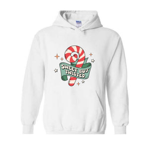 Sweet But Twisted Hoodie, Christmas Hoodie, Christmas Gifts, Christmas Candy Hoodie, Christmas Family Hoodie