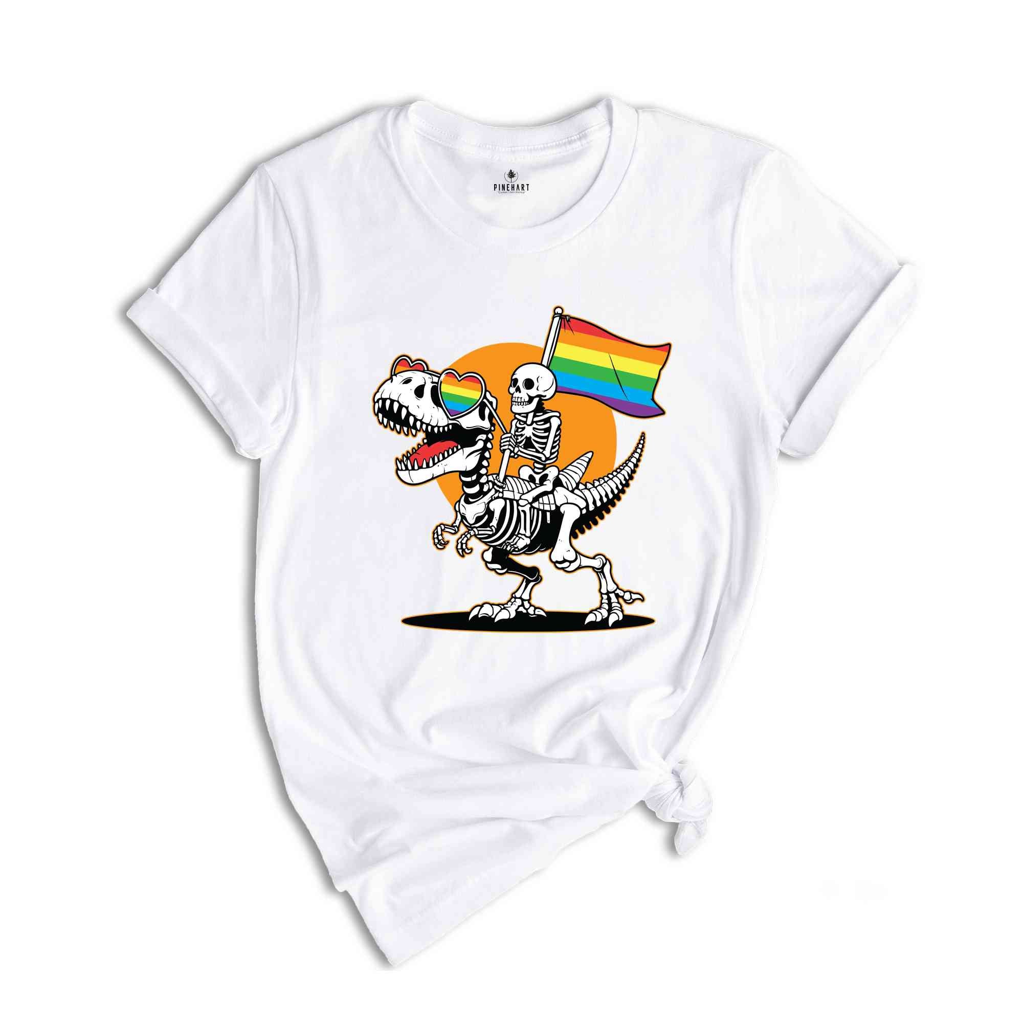 LGBTQ T-Rex Shirt, Funny LGBT Shirt, Love Is Love Shirt, Trans Pride Shirt, LGBTQ Pride Shirt, Pride Ally Shirt, Pride Shirt, Queer Shirt