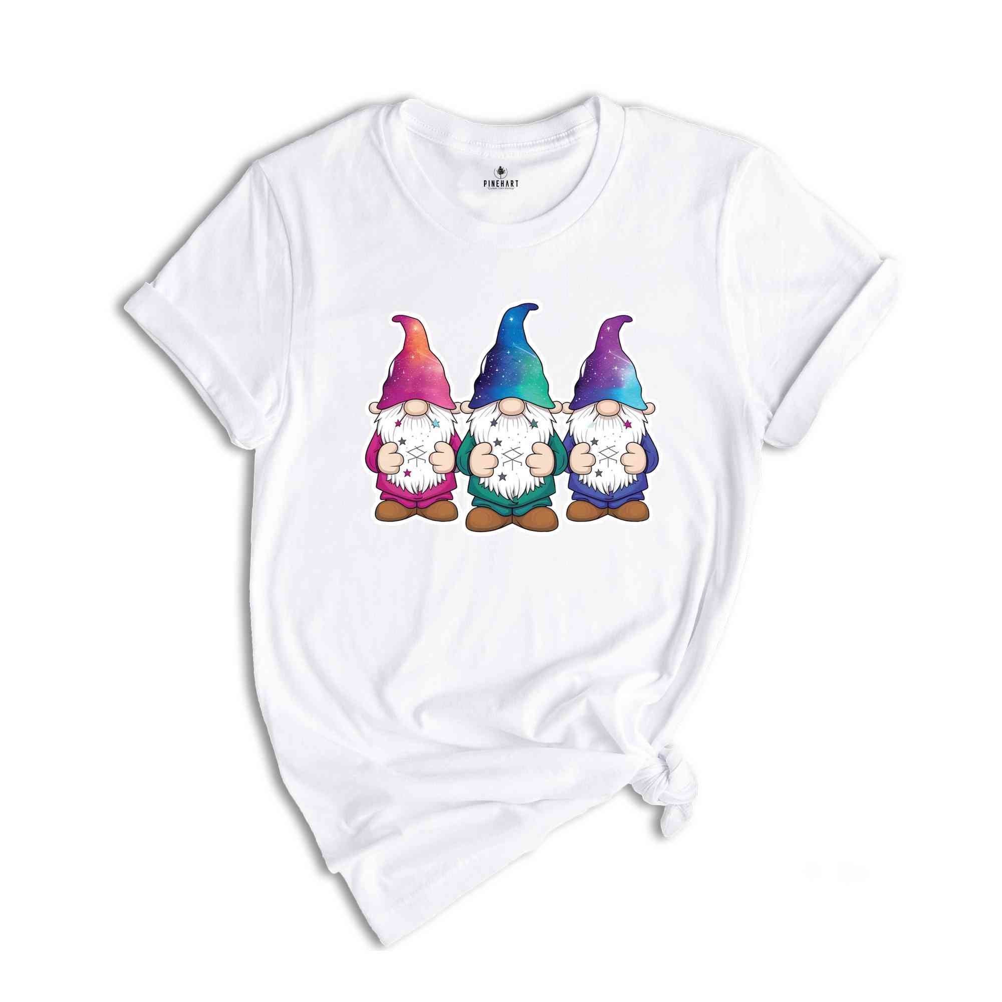 Three Cute Gnomes Shirt, Gnome Shirt, Astrology Gnomes Shirt, Crystals Shirt, Celestial Gnomes Shirt, Galaxy Gnomes Shirt