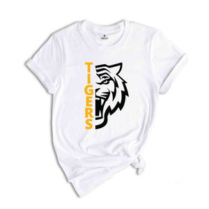 Tigers Shirt, Tiger Shirt, Custom School Name Shirt, Sports Team Shirt, Mascot Shirt, School Sports Team Shirt, School Shirt, Team Shirt