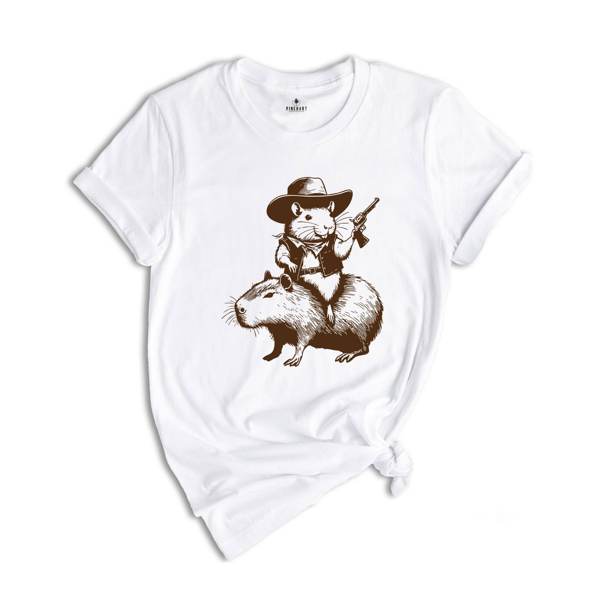 Capybara Shirt, Rodent Shirt, Rat Shirt, Cowboy Shirt, Animal Shirt, Cute Mouse Shirt, Western Shirt, Rat Shirt, Vintage Mouse Shirt