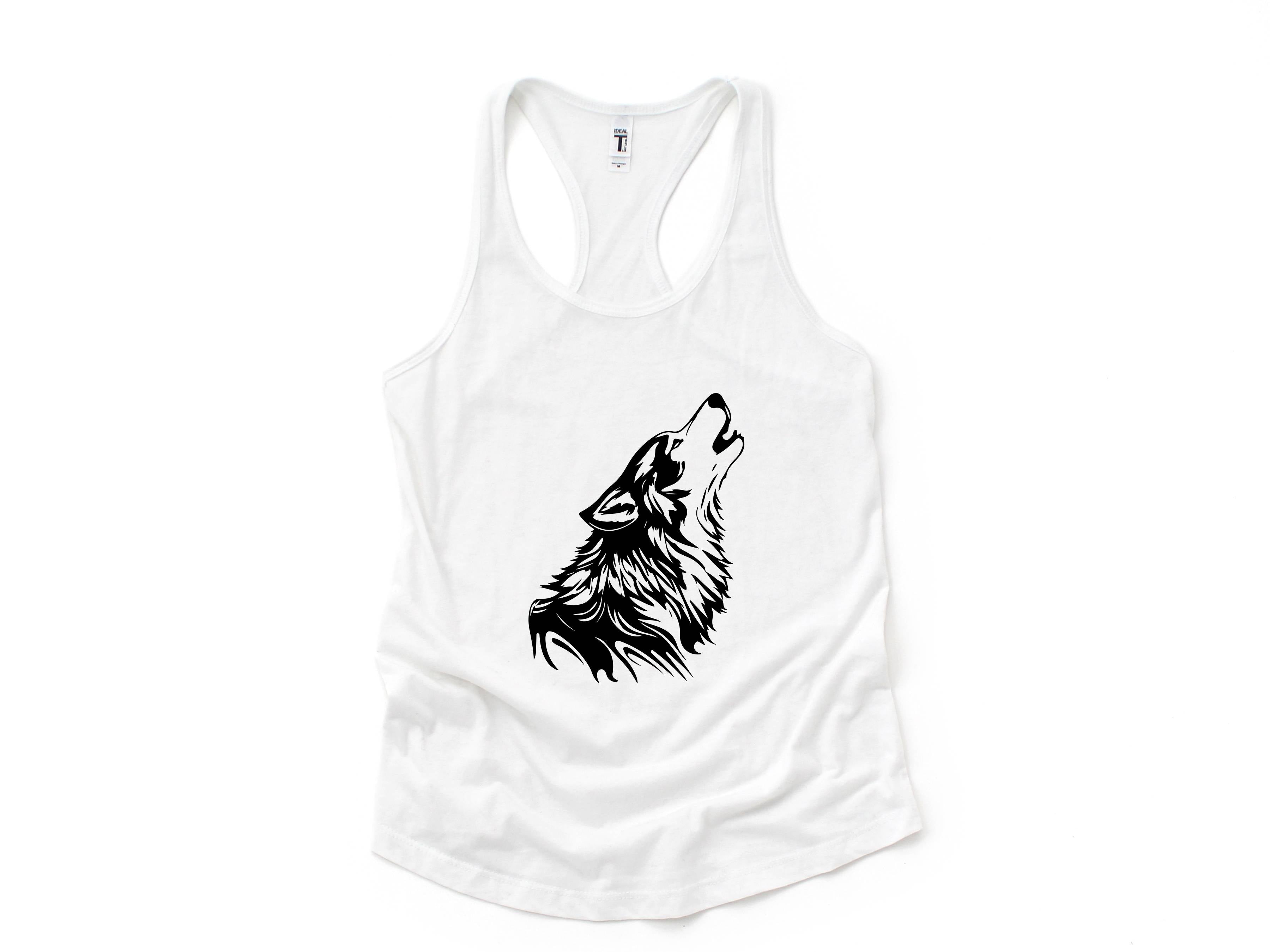 Wolf Tank Top, Howling Wolf Tank Top , Wolves Tank Top, Animal Tank Top, Camp Tank Top, Girls Tank Top, Gift for Mom