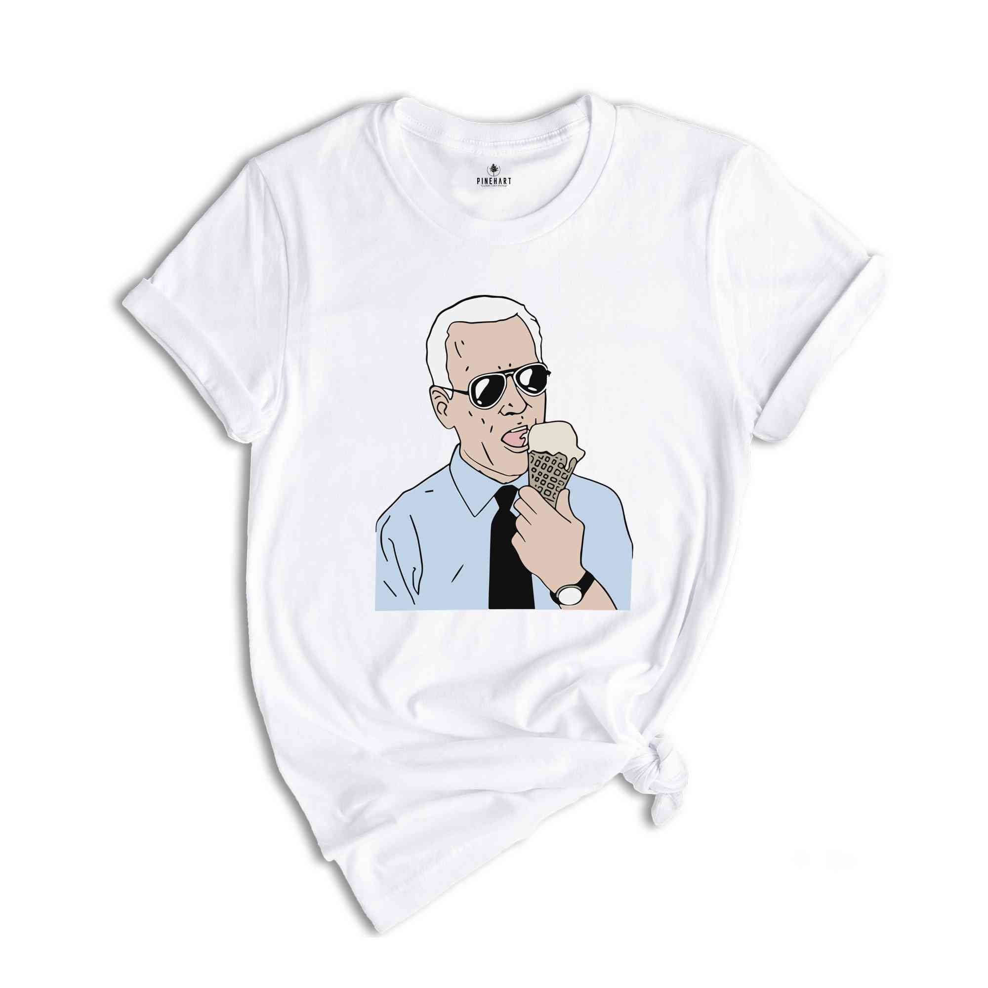 Joe Biden Eating Ice Cream T-Shirt, Biden Shirt, Political Tee, Ice Cream Tee, Joe Biden Conservative Shirt