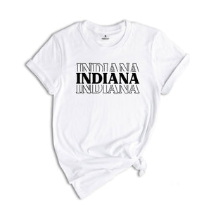 Indiana State Shirts, Indiana State Map Shirt, Indiana Travel Gifts, Indiana Tee Top, Indiana Clothing, Indiana Travel T-Shirt