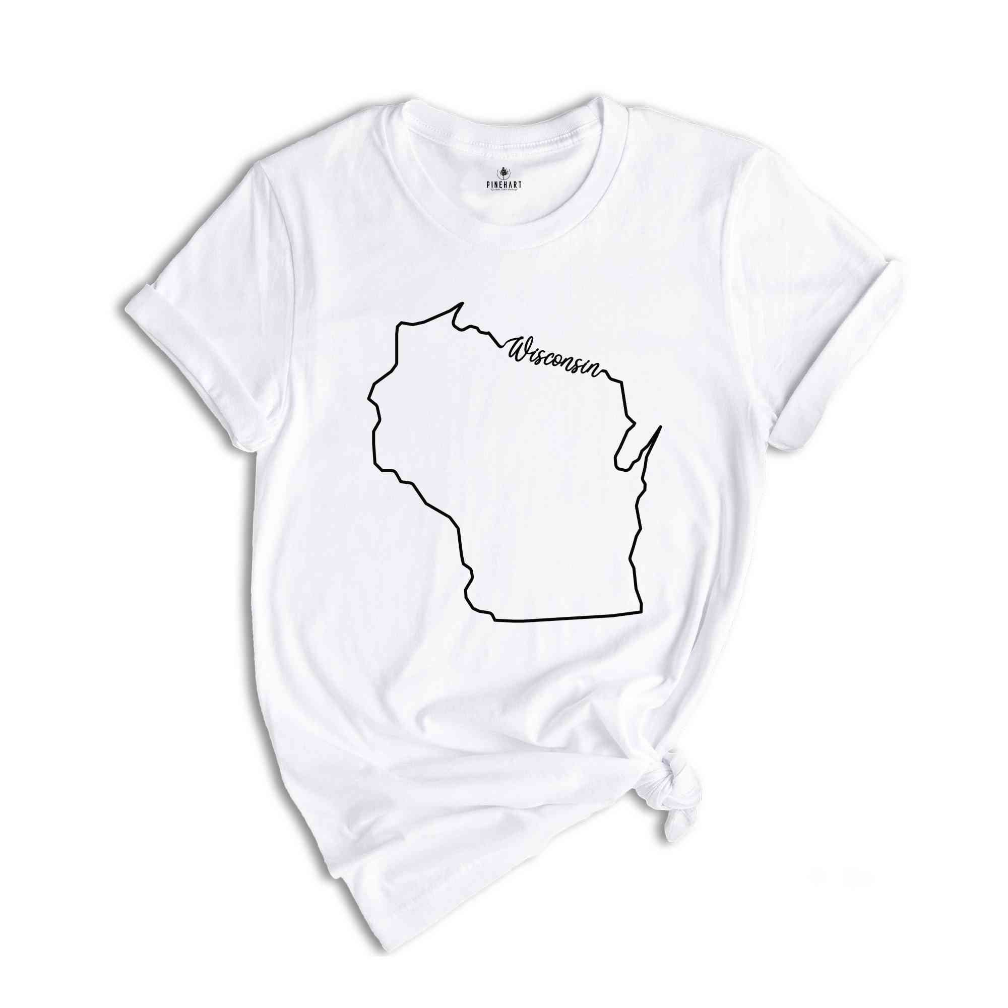 Wisconsin State Shirt, The USA State Shirt, Wisconsin USA Shirt, Wisconsin Map Outline Shirt, US Outline Shirt, United States Shirt