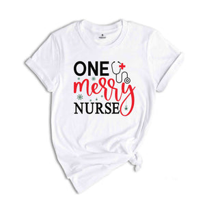 One Merry Nurse Shirt, Xmas Shirt, Christmas Gift, Holiday Shirt, 2021 Christmas, Christmas Nurse, Nurse Gift, Xmas Nursing Shirt