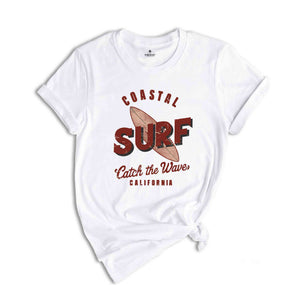 Coastal Surf Shirt, Coconut Girl Tee, Trendy Beachy Shirts, Surf Tshirt, Summer Tee, California Shirt, Ocean Wave Shirt