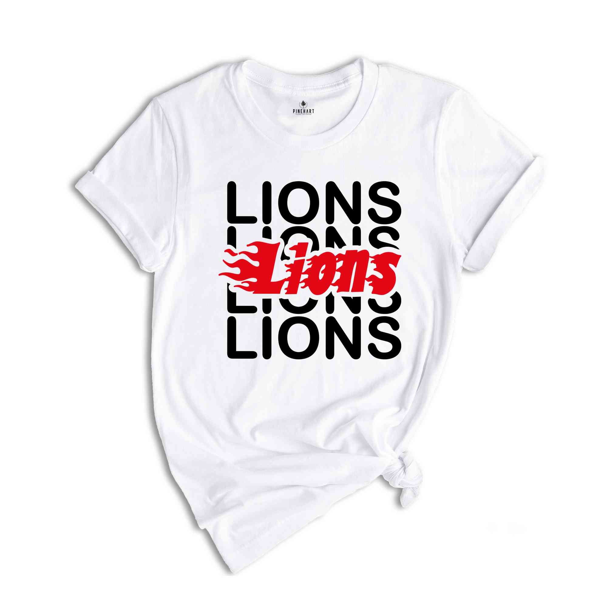 Lions Team Mascot Shirt, Lions Team Shirt, Lions Football Shirt, Lions Fan Shirt, Lions School Shirt, Lions School Spirit