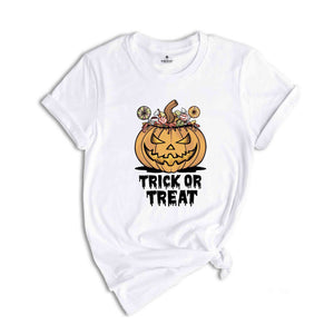 Trick or Treat Shirt, Funny Halloween Shirt, Fall Season Shirt, Cute Halloween Shirt, Girls Halloween Shirt, Spooky Pumpkin Shirt