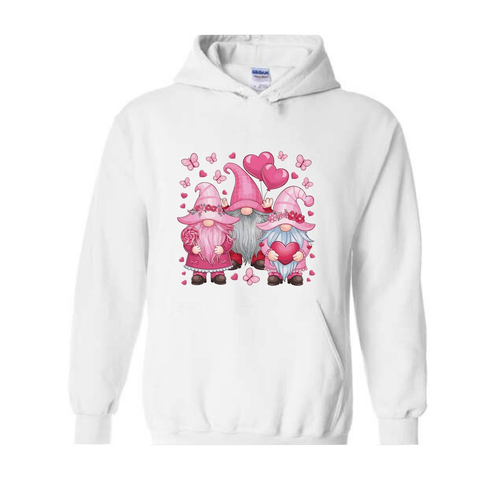 Gnomes Valentines Day Hoodie , Gnome Hearts Sweatshirt, Valentines Day Shirts for Women, Valentines Day Gift, Cute Gnome Sweatshirt