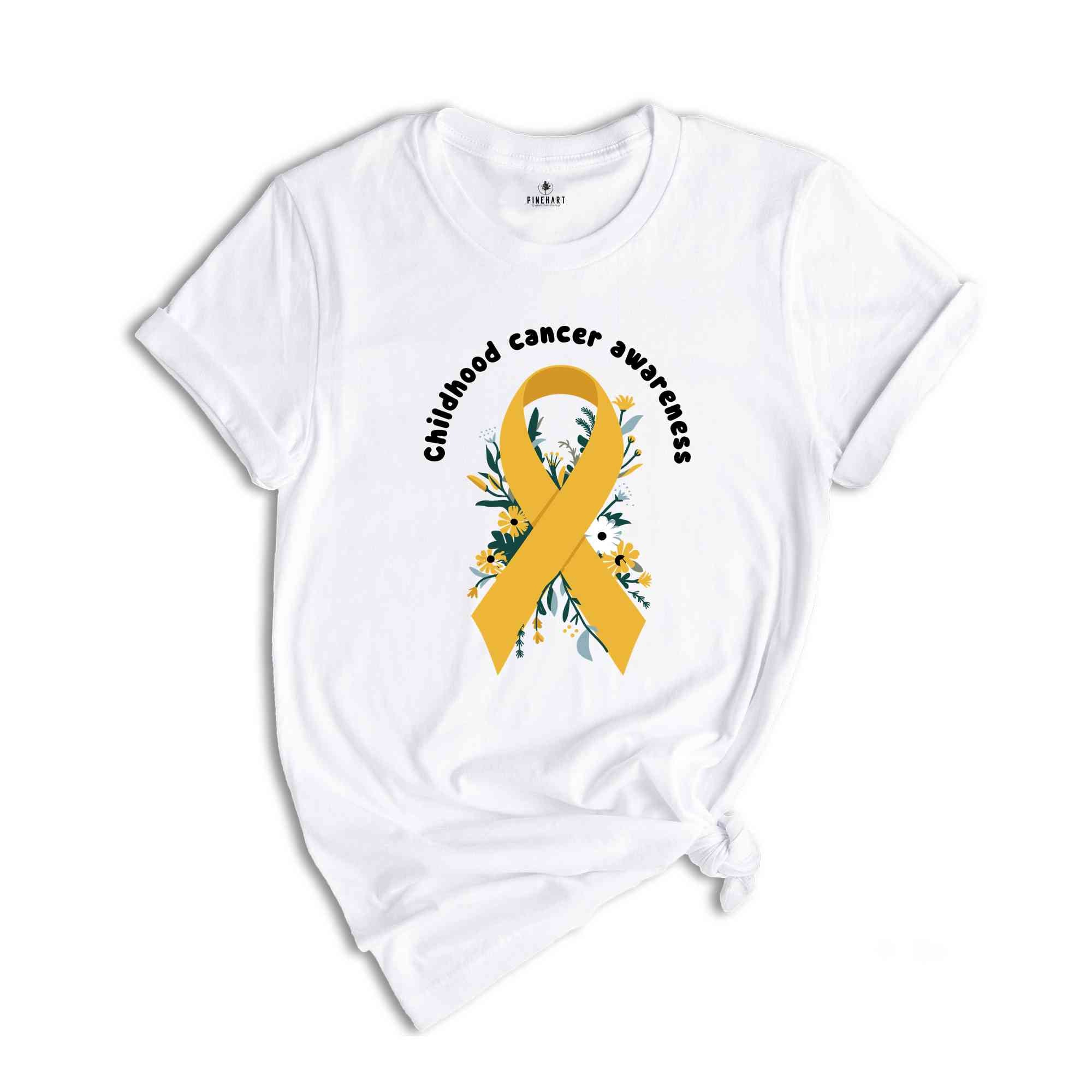 Childhood Cancer Awareness Shirt, Childhood Cancer Support Shirt, Childhood Cancer Shirt, Gold Awareness Ribbon Shirt