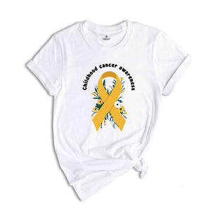 Childhood Cancer Awareness Shirt, Childhood Cancer Support Shirt, Childhood Cancer Shirt, Gold Awareness Ribbon Shirt