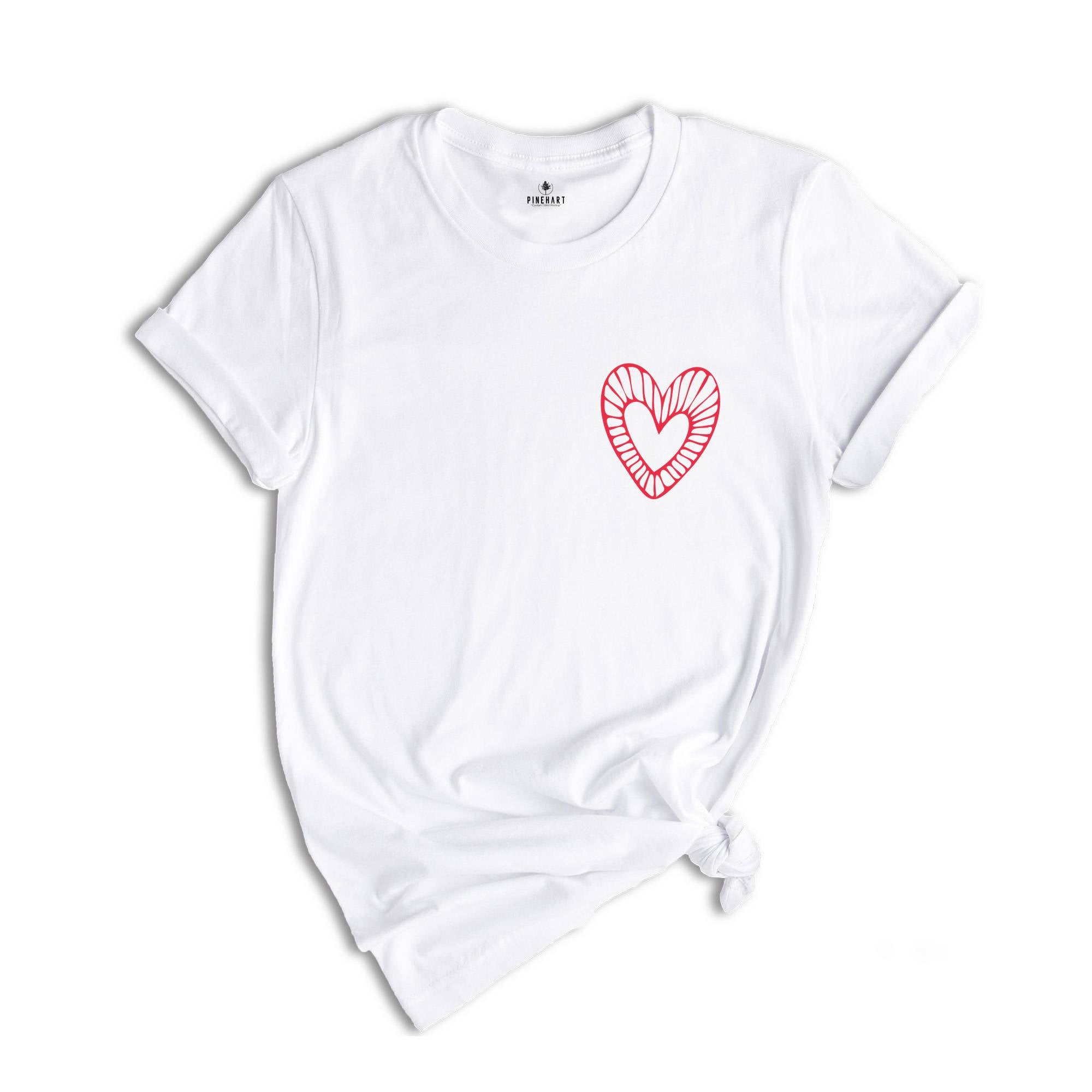 Pocket Heart Shirt, Valentine Day T Shirt, Love Heart Shirt, Love T Shirt, Girlfriend Shirt Gift, Wife Shirts, Cute Love T-shirt