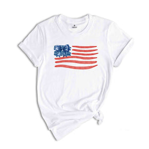 Coquette 4th of July T-Shirt, American Flag Shirt, Retro Independence Day Shirt, Fourth Of July Gifts