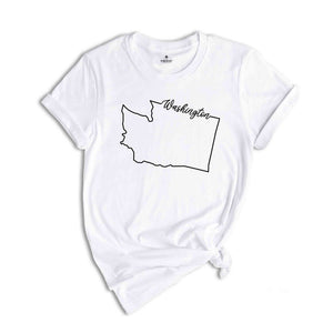 Washington State Shirt, The USA State Shirt, Washington USA Shirt, Washington Map Outline Shirt, US Outline Shirt, United States Shirt