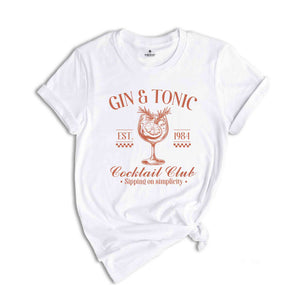 Gin Tonic Cocktail Club Shirt, Summer Shirt, Beach Vacation Shirt, Beach Mode Shirt, Summer Vibes Tee, Gin Tonic Lover Shirt, Summer Vibe