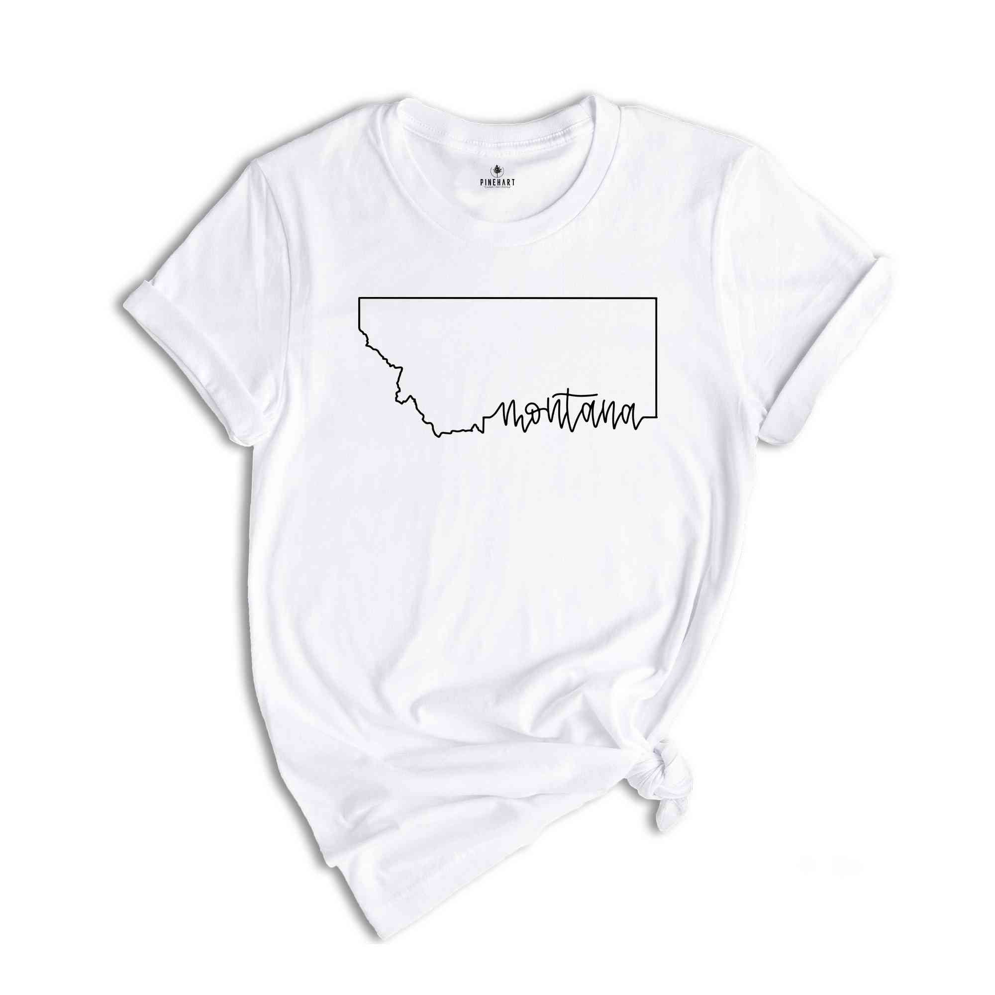 Montana State Shirts, Montana State Map Shirt, Montana Mom Shirt,Montana Travel Gift, Montana Clothing, Montana Lover Shirt, Montana Apparel