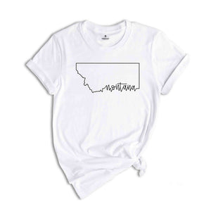 Montana State Shirts, Montana State Map Shirt, Montana Mom Shirt,Montana Travel Gift, Montana Clothing, Montana Lover Shirt, Montana Apparel