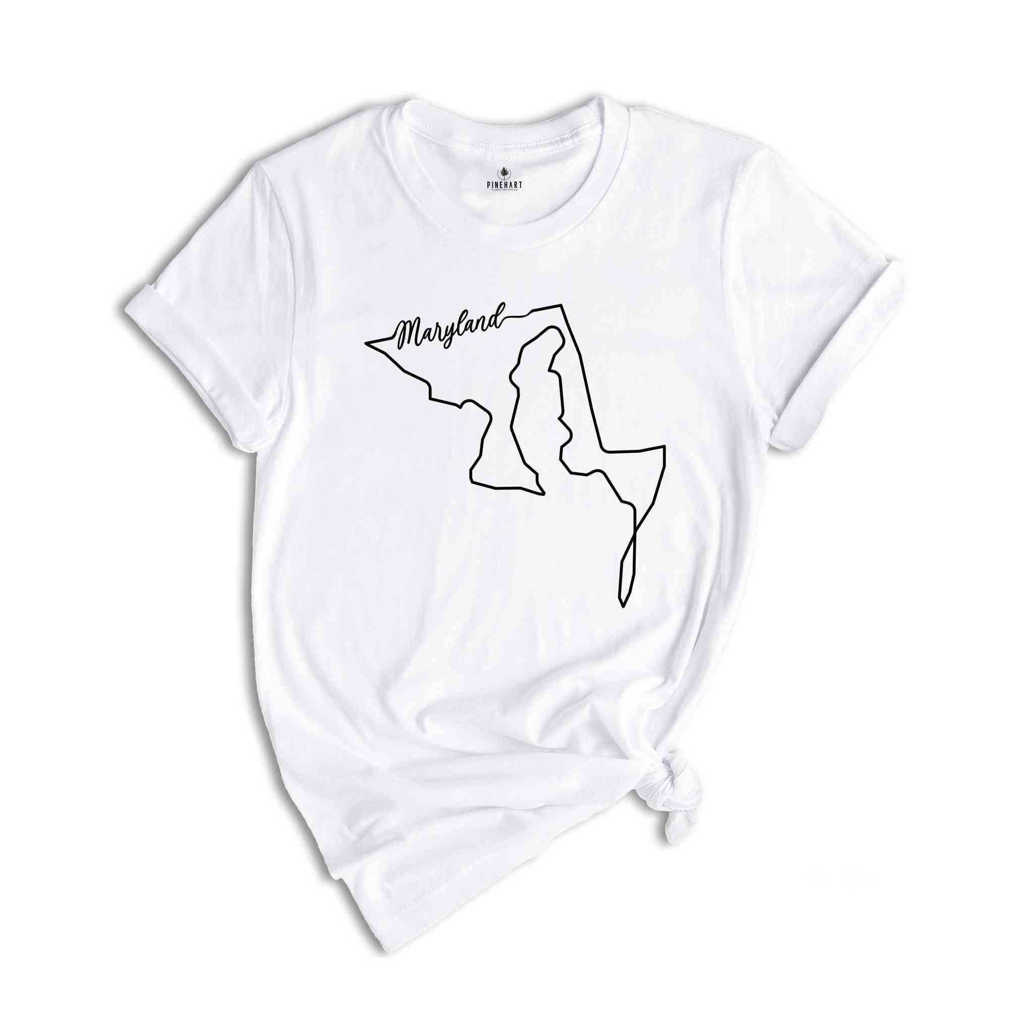 Maryland State Shirt, The USA State Shirt, Maryland USA Shirt, Maryland Map Outline Shirt, US Outline Shirt, United States Shirt