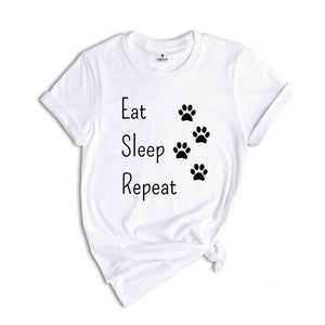 Eat Sleep Repeat Shirt, Cat Shirt, Repeat Shirt, Cute Cat Shirt, Cat Lover Shirt, Funny Cat Shirt, Cat Mom Shirt