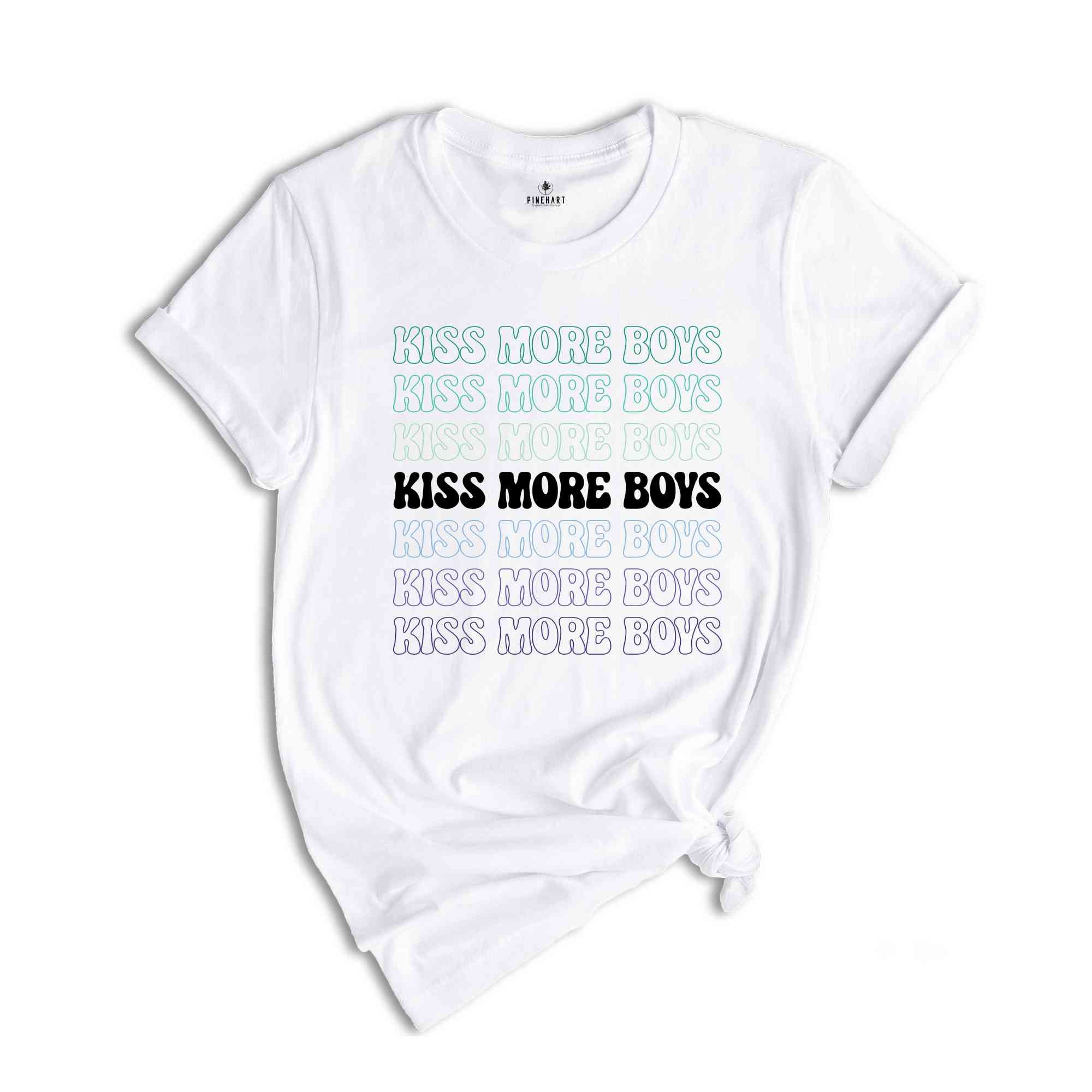 Kiss More Boys LGBT Shirt, LGBTQ Pride Tee, Love Is Love Shirt, Social Justice Shirt, Rainbow Pride Shirt, Pride Ally Tee, Gay Pride Shirt