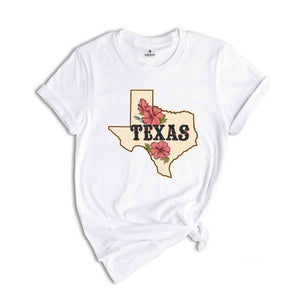 Texas Map Shirt, Texas Cactus TShirt, Texas Home T Shirt, Home State Shirts, Texan Girl Shirt, Texas Lover Gift, Cactus T Shirt