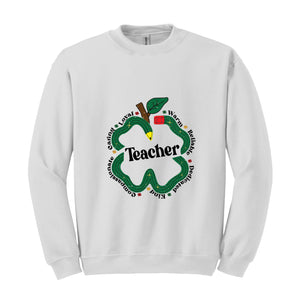 Teacher Saint Patrick Sweatshirt, One Lucky Teacher Sweatshirt, St Patrick Teacher Gift, Gift For Teacher