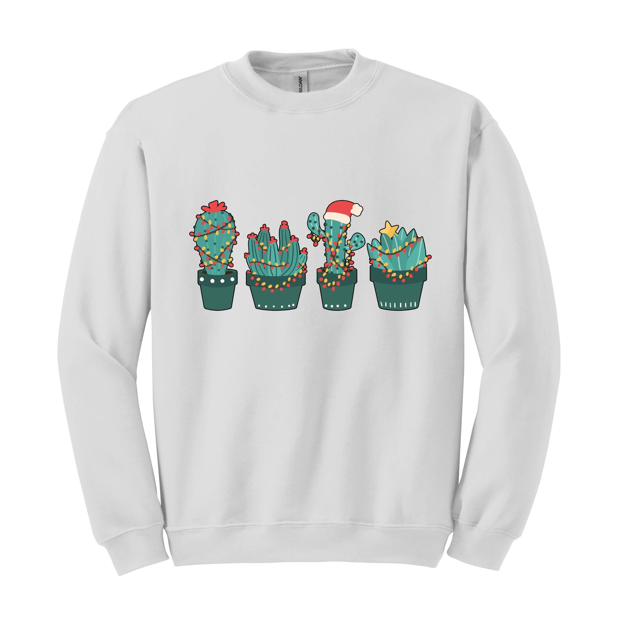 Christmas Cactus Sweatshirt, Cactus Lover Sweatshirt, SOuthern Christmas Sweatshirt, Plant Lover Gifts