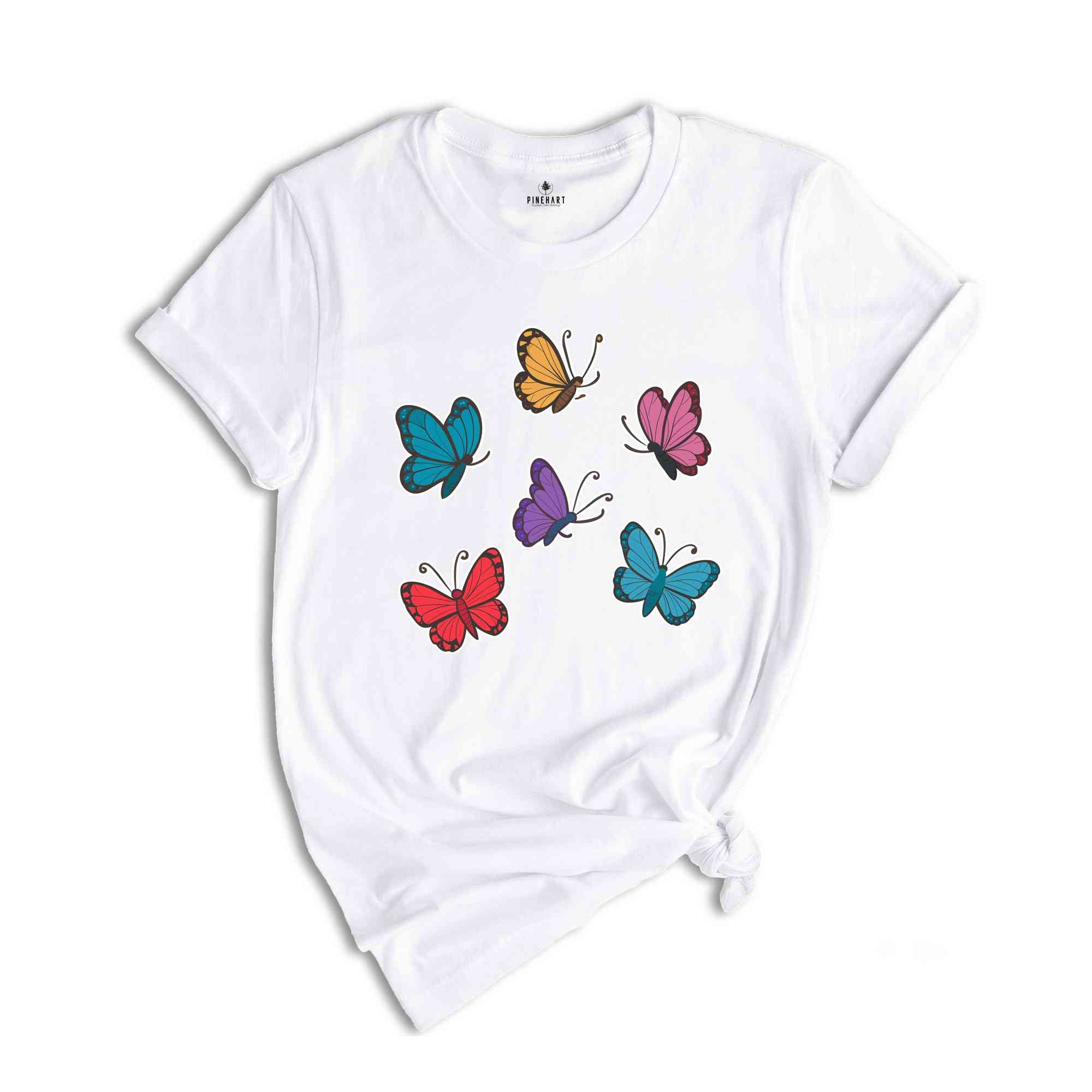 Butterfly Shirt, Colorful Butterfly Shirt, Butterfly Gift, Cute Butterfly Shirt, Butterfly Lovers Shirt, Butterfly Wings Shirt