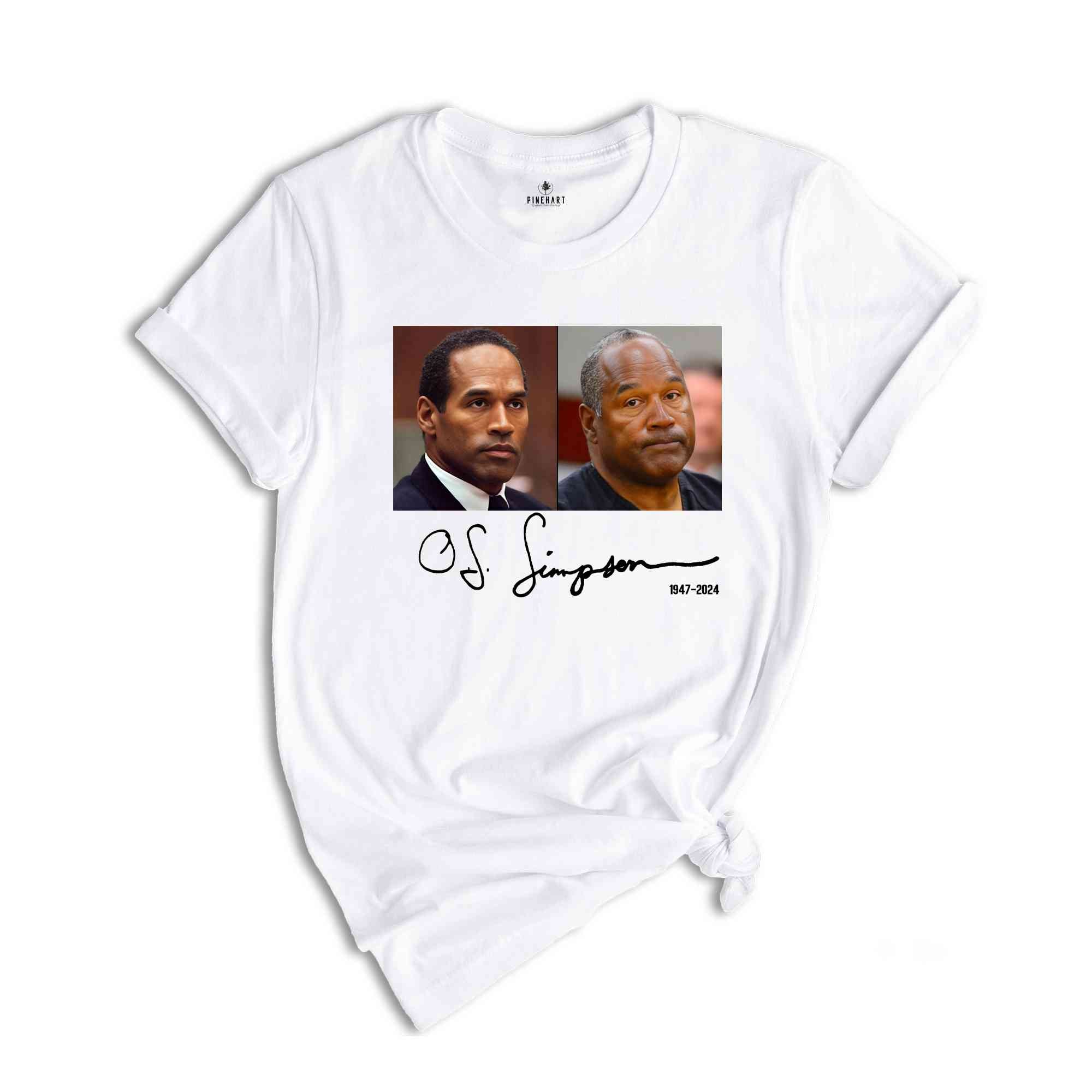 O.J Simpson Shirt, Rest In Peace, 1947-2024, OJ Simpson Tshirt, Thanks For Memories Simpson Shirt, RIP OJ Simpson Shirt, O.J Simpson