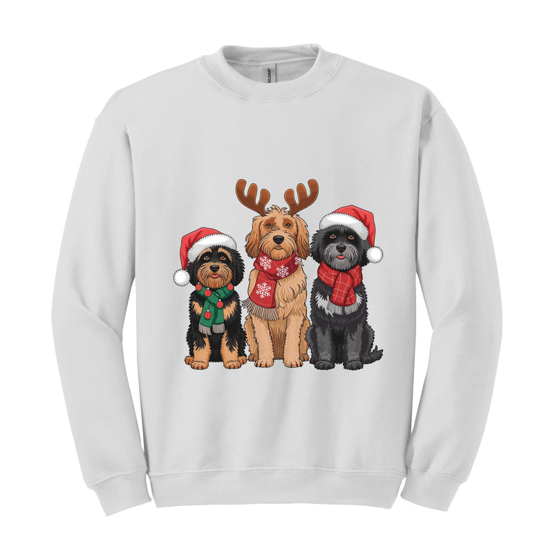 Golden Doddle Christmas Sweatshirt, Goldendoodle Christmas Hoodie, Dog Lover Gift, Holiday Sweaters, Christmas Hoodie, Dog Mom Hoodie