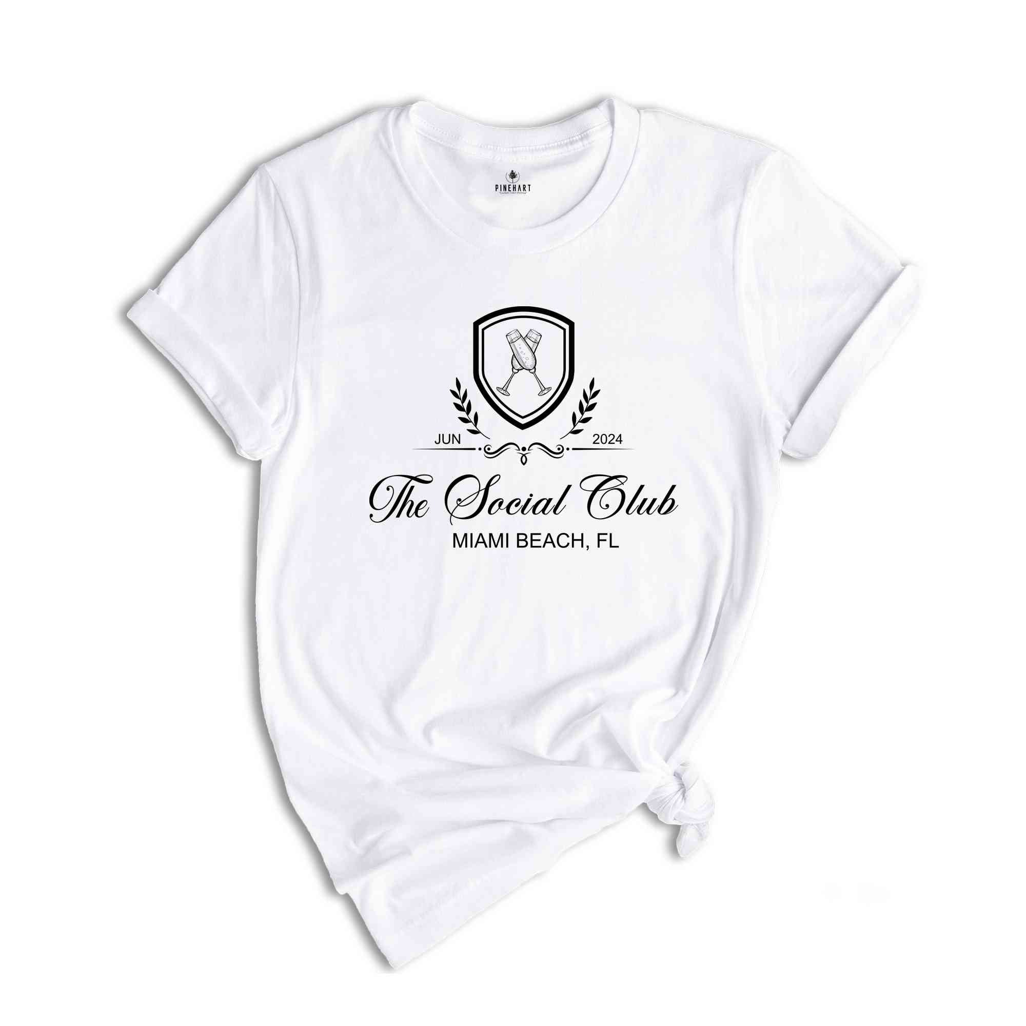 Custom Your Text Shirt, Personalized The Social Club T-Shirt, Bachelorette Club Tee, Coctail Social Club Shirt, Bridal Party Gift