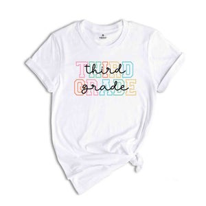 Third Grade Shirt, 3rd Grade Shirt, Third Grade Teacher Shirt, Grade Rainbow Shirt, Teacher Gift, Kids Third Grade Tee, Back To School