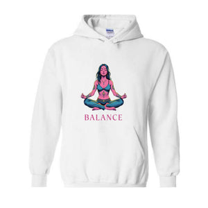 Meditation Balance Hoodie, Spiritual Hoodie, Yoga Sweatshirt, Balance Hoodie, Yoga Hoodie, Buddhist Sweatshirt, Yoga Sweatshirt