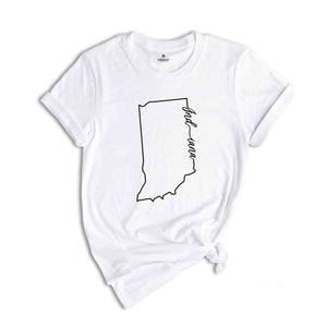 Indiana State Shirt, The USA State Shirt, Indiana USA Shirt, Indiana Map Outline Shirt, US Outline Shirt, United States Shirt