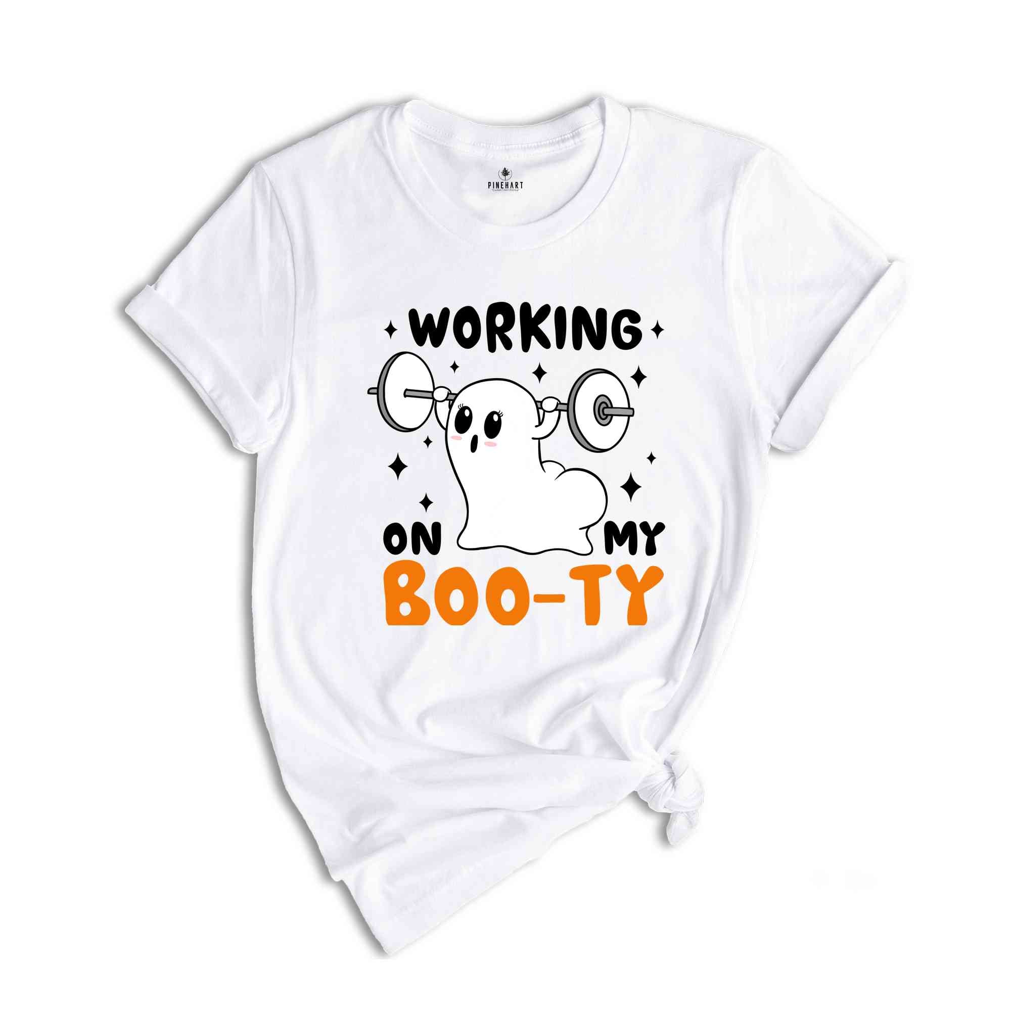 Working On My Booty Shirt, Girl Halloween Shirt, Gym Girl Shirt, Funny Halloween Tee, Spooky Season Shirt, Cute Halloween Tee, Fitness Shirt