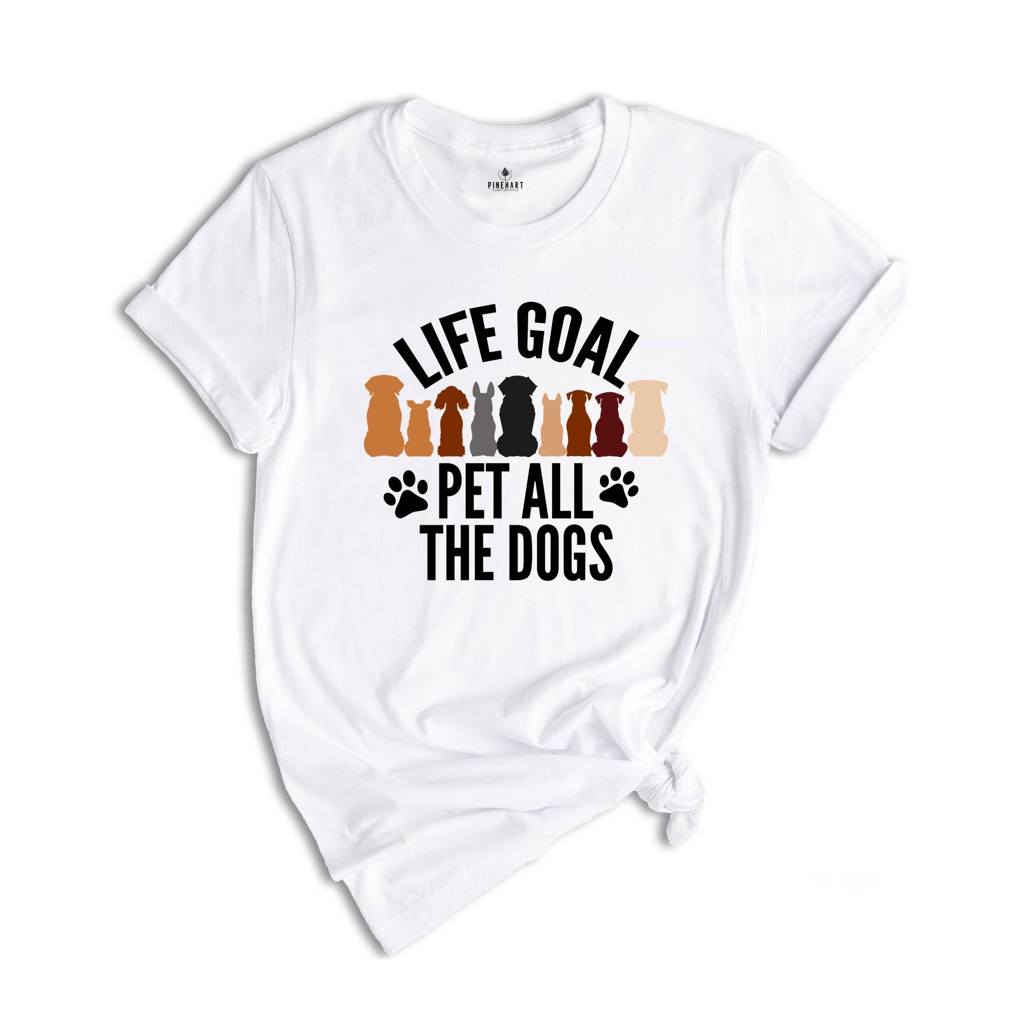 Life Goal Pet All The Dogs Shirt, Dog Lover T Shirt, Animal Lover Shirt, Retro Animal Tee, Retro Dogs Shirt, Fur Friends Shirt