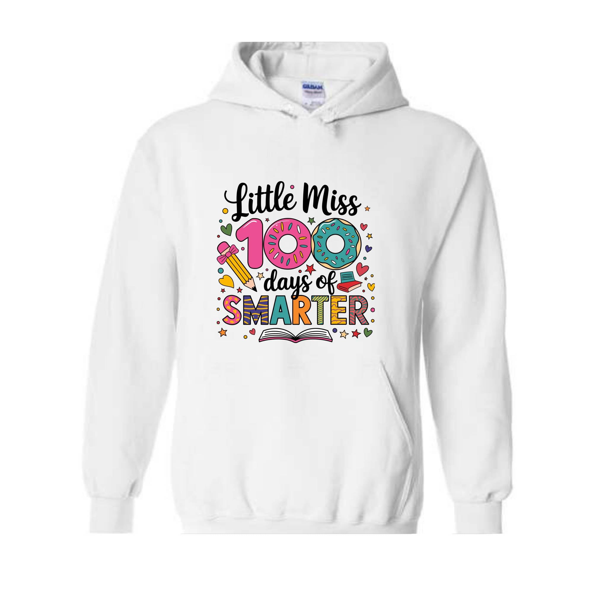 Little Miss 100 Days of School Sweatshirt, 100 Days Of School Hoodie, 100th Day Of School Celebration, Back to School Hoodie, School Tee