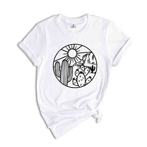 Desert Shirt, Cactus Plants, Cactus Shirt, Desert Adventure Shirt, Arizona Shirt, Cute Cactus Shirt, Cactus Scene Shirt