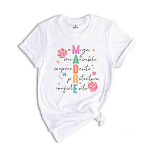 Madre Shirt, Madre Definition Shirts, Latina Mom Shirt, Mother's Day Gift, Latina Mama Dia De Las Madres Shirt, Spanish Mother Tee