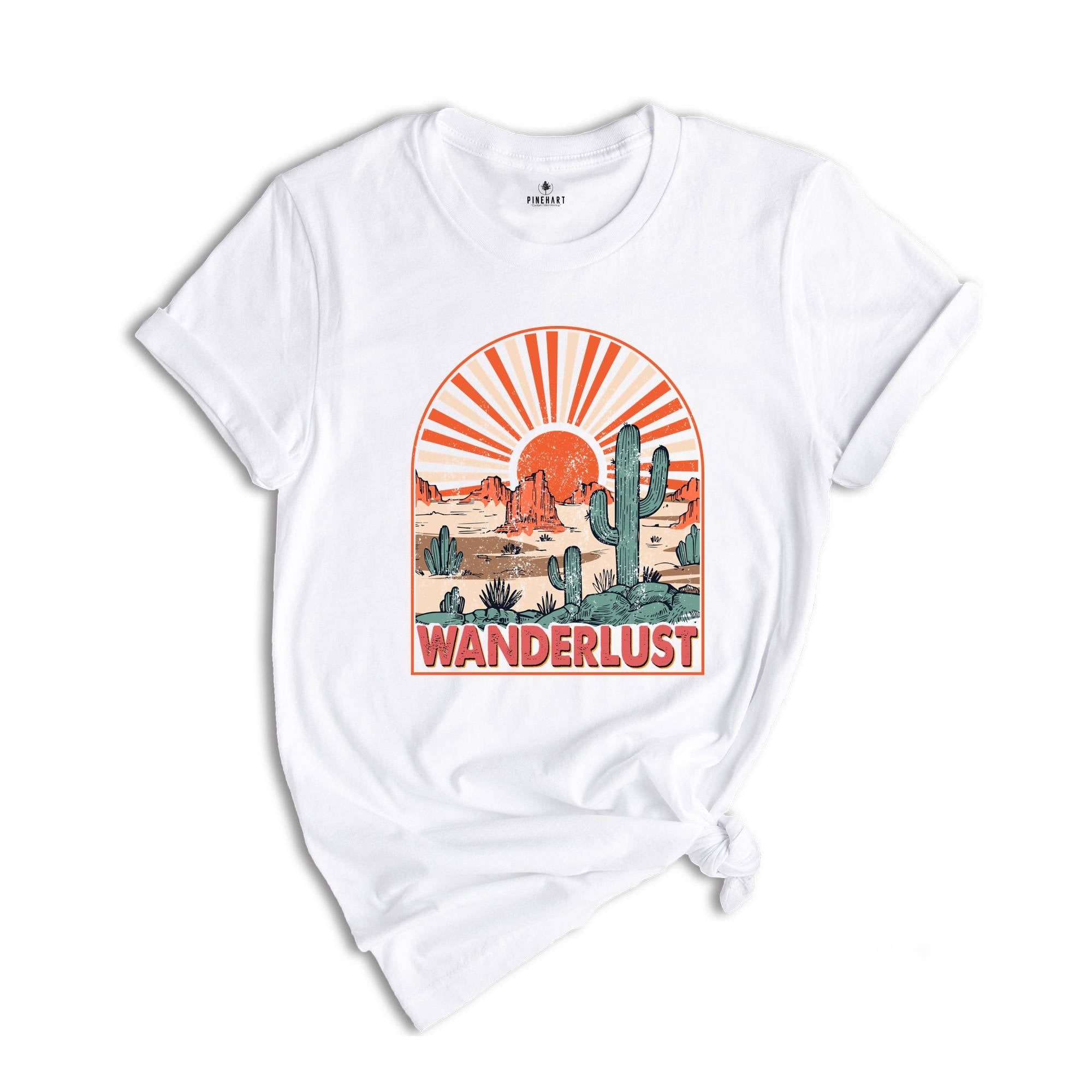 Wanderlust Desert Shirt, Western Shirt, Cactus Shirt, Cow Skull Shirt, Desert Vibes Shirt, Country Shirt, Arizona Shirt